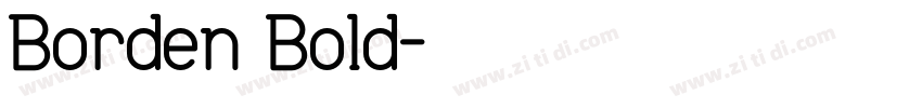 Borden Bold字体转换